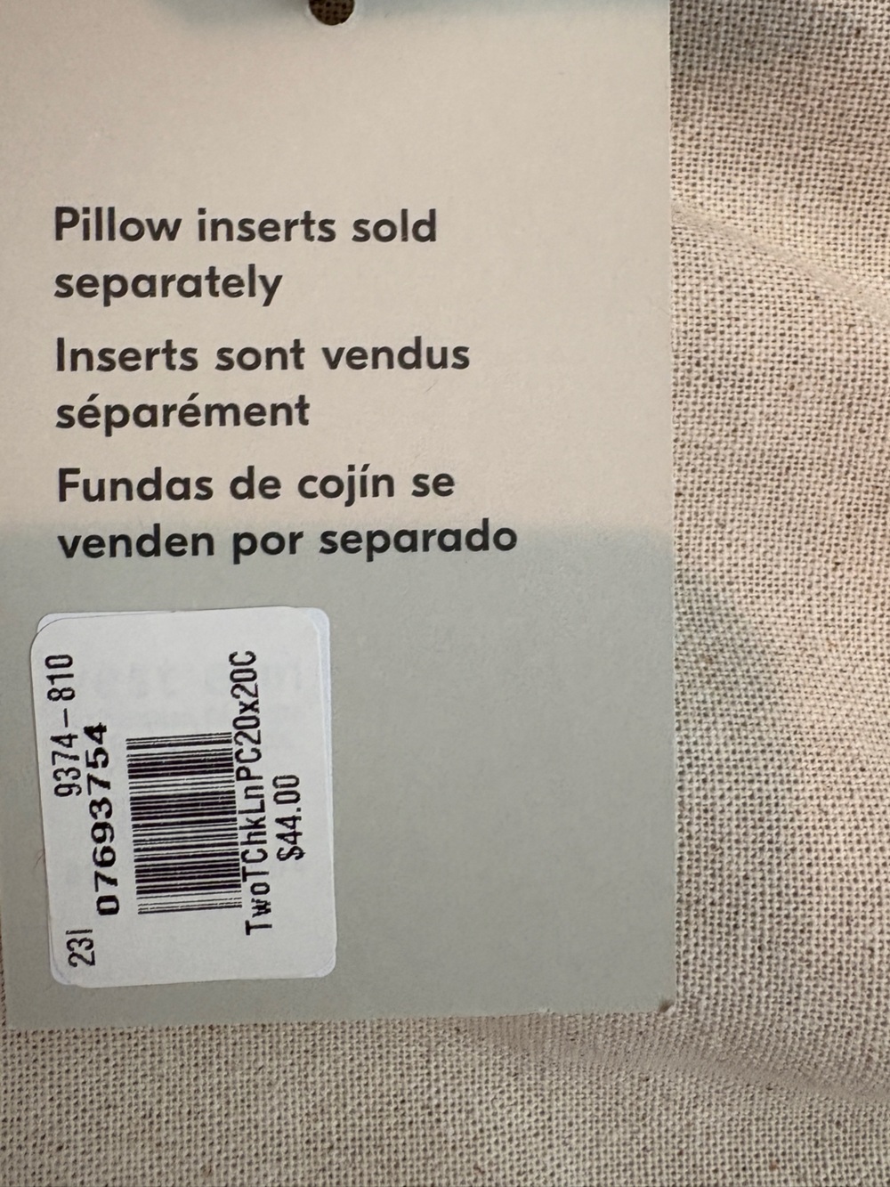 NWT West Elm Two Tone Chunky Linen pillow cover - Picture 6 of 6